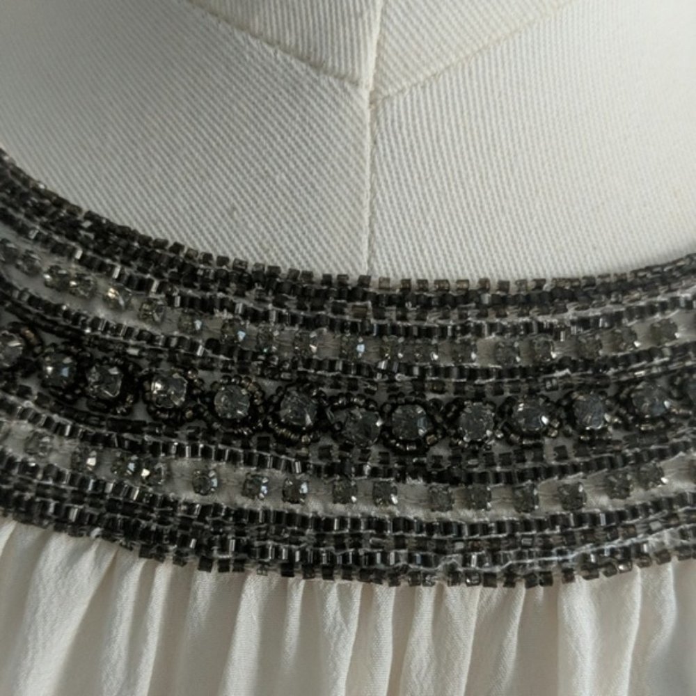 Joie Hortencia Embellished Silk Sleeveless Blouse - Picture 3 of 3